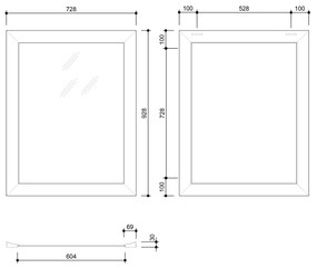 Sapho Corona spiegel 73x93cm