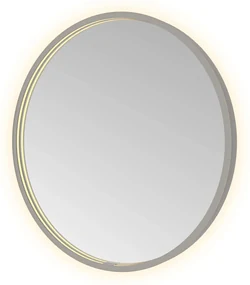 Hotbath &More Round spiegel 60cm geborsteld gunmetal PVD