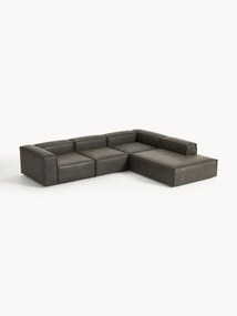 Modulaire leren hoekbank Lennon (4-zits)