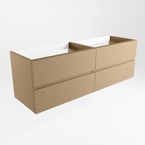 Mondiaz VICA wastafelonderkast - 150x45x50cm - 4 lades - uitsparing links en rechts - softclose - Oro M73152Oro