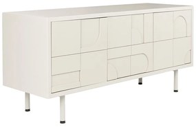Beige Dressoir Met Relief Vormen - 120x40x55cm.