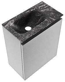 Mondiaz Ture DLux toiletmeubel 40cm plata met wastafel lava links met kraangat