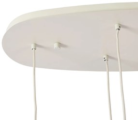 Japandi hanglamp beige met stoffen kappen 6-lichts - Yente