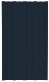 vidaXL Dakpanelen 12 st 80x45 cm gegalvaniseerd staal antracietkleurig