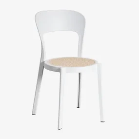 Set Van 4 Odilia Stapelbare Eetkamerstoelen Gardenia Wit - Sklum