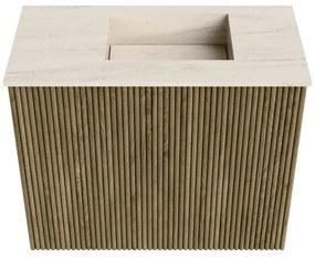 Mondiaz Joya DLux 50cm toiletmeubel dusk met wastafel faye rechts zonder kraangat meli