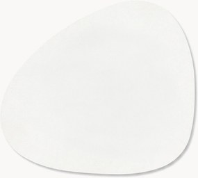 Handgemaakte asymmetrische leren onderzetters Curve, 4-delig