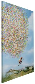 Kare Design Flying Elephant In Day Kleurrijk Schilderij Olifant 80x100