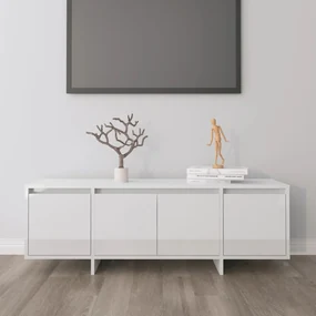 vidaXL Tv-meubel 120x30x40,5 cm spaanplaat hoogglans wit