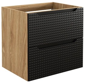 Comad Luxor Black onderkast met 2 lades 60cm zwart