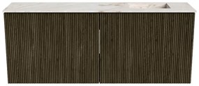 Mondiaz Joya DLux 100cm toiletmeubel shadow met wastafel faye rechts zonder kraangat frappe