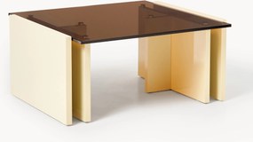 Salontafel Elam met glazen tafelblad