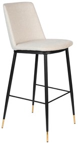 Hoge Barstoel Van Stof Beige
