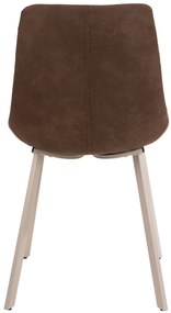 IDA Crème Bruin (stof Monza 90/Preston 22) / beige frame - MODERN GEPOLSTERDE STOEL BOUCLÉ BOHO