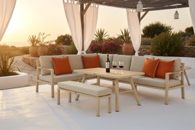 Dining Loungeset 6 personen Aluminium Taupe  Lifestyle Garden Furniture Terrasso