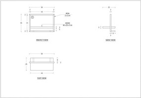 Industriële Wandplank Shelfie C RVS – 50cm X 35cm