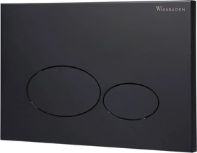 Saqu Oval bedieningspaneel mat zwart voor Geberit Sigma reservoir 12cm (UP320)