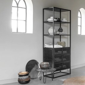 Must Living Spiderman Open Kast Met Lades Rotan - 75x40x190cm.