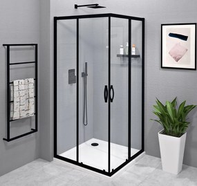 Gelco Sigma Simply Black vierkante douchecabine 100x100cm zwart