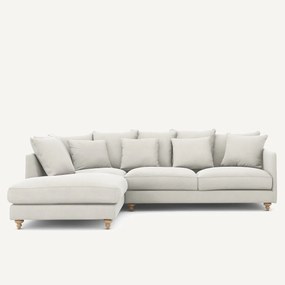 Linnen fluwelen hoekslaapbank, LAZARE