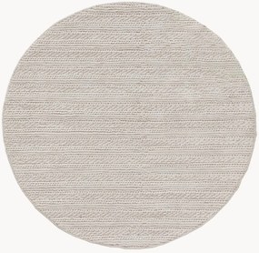 Rond wollen vloerkleed Dina, handgeweven