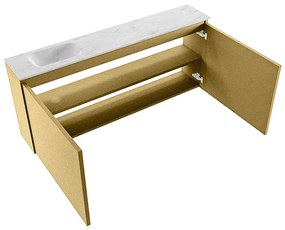 Mondiaz Ture DLux toiletmeubel 120cm oro met wastafel opalo links zonder kraangat