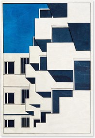 Handgemaakte houten wanddecoratie Arne Jacobsen's Bellavista