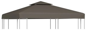 vidaXL Prieeldak 2-laags 310 g/m² 3x3m taupe