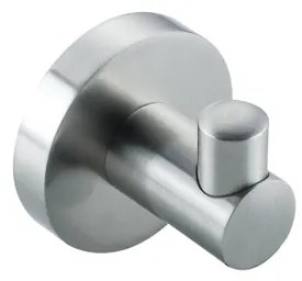 Fortifura Calvi Handdoekhaak - enkel - rond - met rozet - Geborsteld RVS PVD (RVS) SW639927
