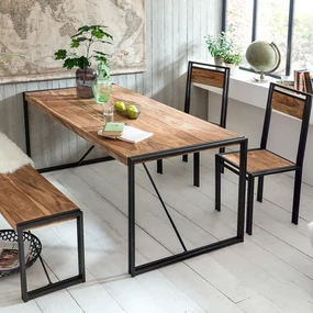 Sheesham Houten Eettafel 180 Cm - 180 X 90cm.