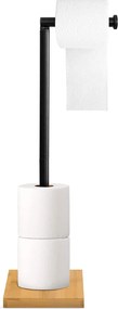 Stojak na papier bambusowy czarny P70505
