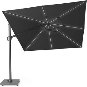 Challenger T2 glow premium parasol 300x300 cm antraciet faded black