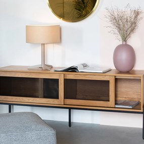 Zuiver Hardy Tv-meubel Met Schuifdeuren Eiken - 160x45x60cm.