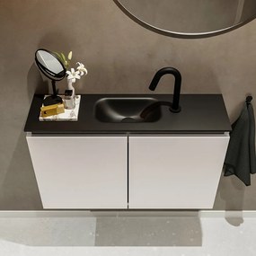 Mondiaz Ture 80cm toiletmeubel linen met wastafel urban midden 1 kraangat