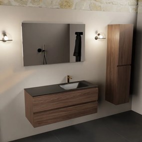 Mondiaz Aivy badmeubel 120cm mocha met wastafel solid surface urban rechts 1 kraangat