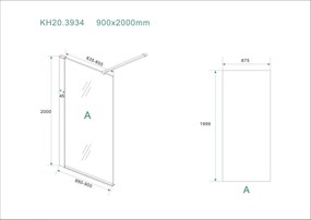 Mueller Wes RVS inloopdouche met anti-kalk 90x200cm