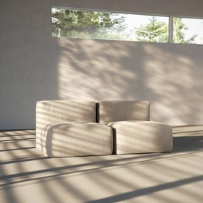 Soft Zitzak Indoor 2 Seater - Corduroy Beige