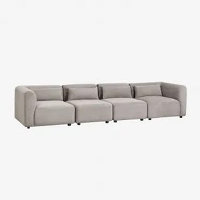 4-delige Modulaire Bank Fogler Corduroy Licht Taupegrijs - Sklum