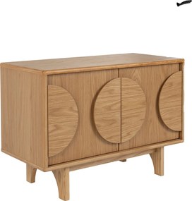 Zuiver Groove Design Dressoir Eiken 2 Deurs  82 Cm - 82x40x58cm.