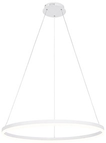 Design hanglamp wit 80 cm incl. LED 3-staps dimbaar - Anello Modern rond Binnenverlichting Lamp