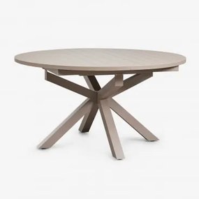 Barces Uitschuifbare Aluminium Tuintafel 145-200x145 Cm Moka Bruin - Sklum