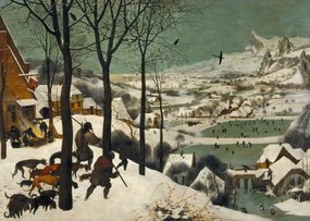 Kunstreproductie Hunters in the Snow (Winter), 1565, Pieter the Elder Bruegel