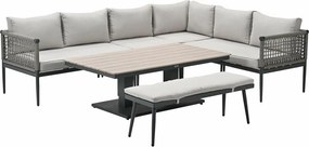 Garden Impressions Burela - Brugge lounge dining set 6-delig rechts - taupe