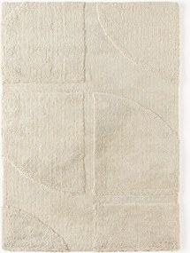 Pluizig hoogpolig vloerkleed Jade met een verhoogde hoog-laag structuur