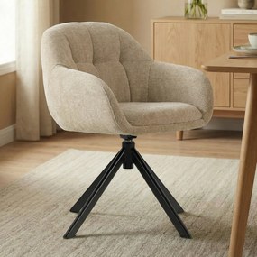 Draaibare Eetkamerstoel Beige