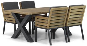 Tuinset 4 personen 180 cm Teak Old teak greywash Lifestyle Garden Furniture Dakota/Cardiff