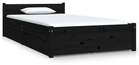 vidaXL Bedframe met lades zwart 90x190 cm 3FT Single