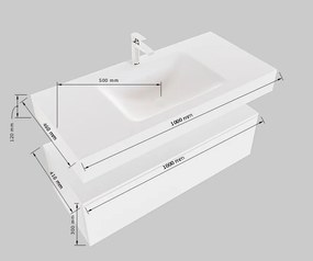 Mondiaz Alan DLux badmeubel 100cm army 1 lade met wastafel ostra midden zonder kraangat