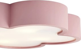 Kinder plafondlamp roze met wit - Lucille