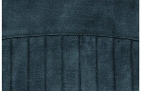 Goossens Eetkamerstoel Sturdy Velvet blauw velvet stof met armleuning, urban industrieel